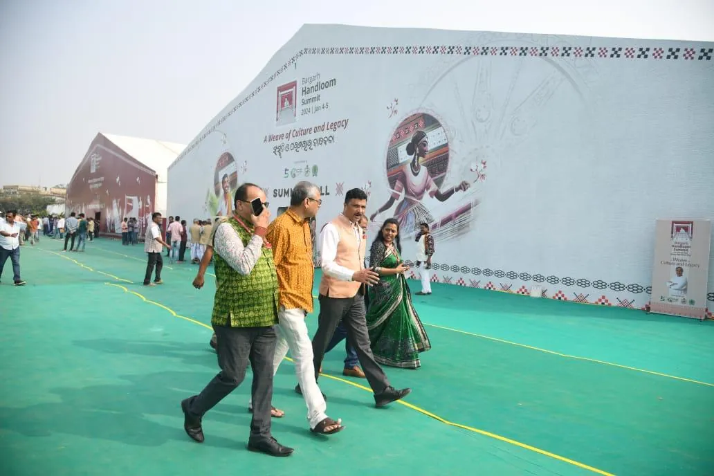 The summit venue — exhibition hall and entrance