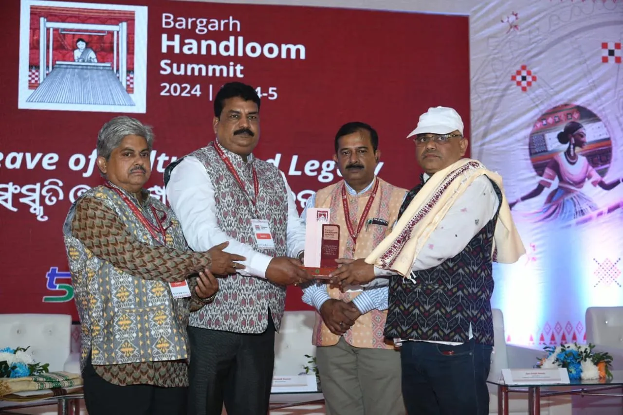 Felicitation on stage at the summit